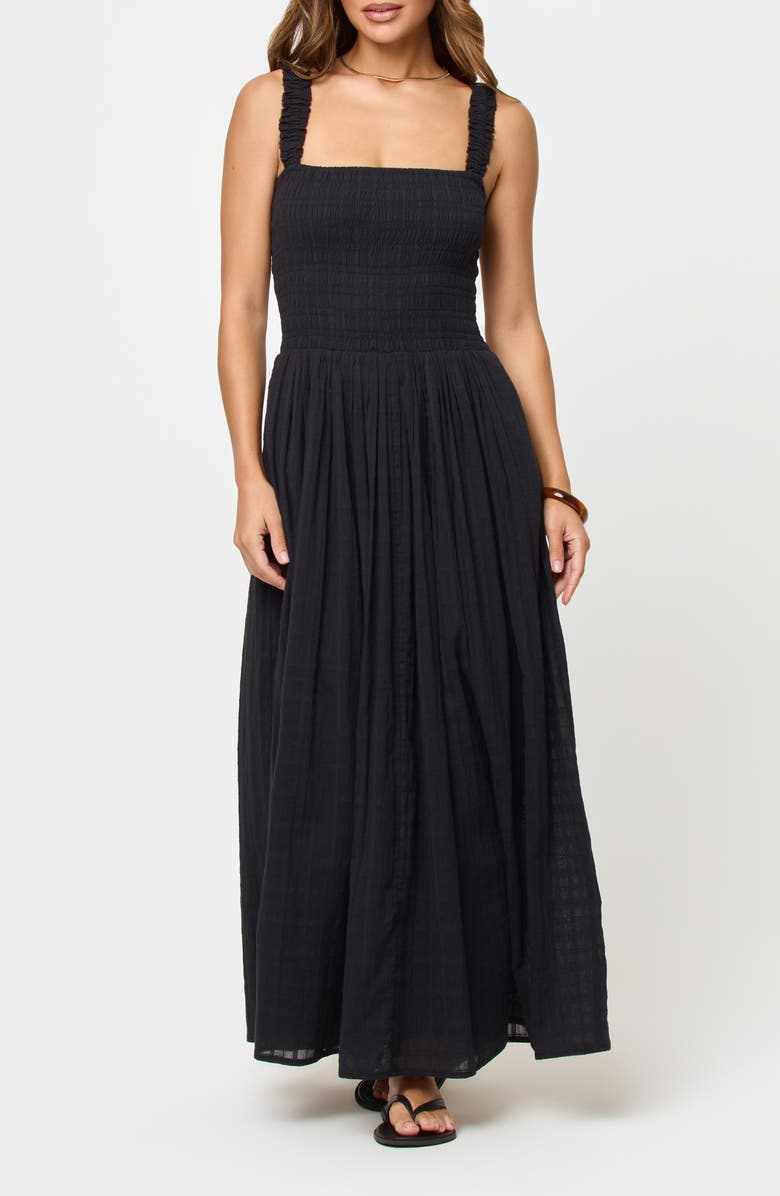 LSPACE Wren Cotton Maxi Cover-Up Dress, Main, color,