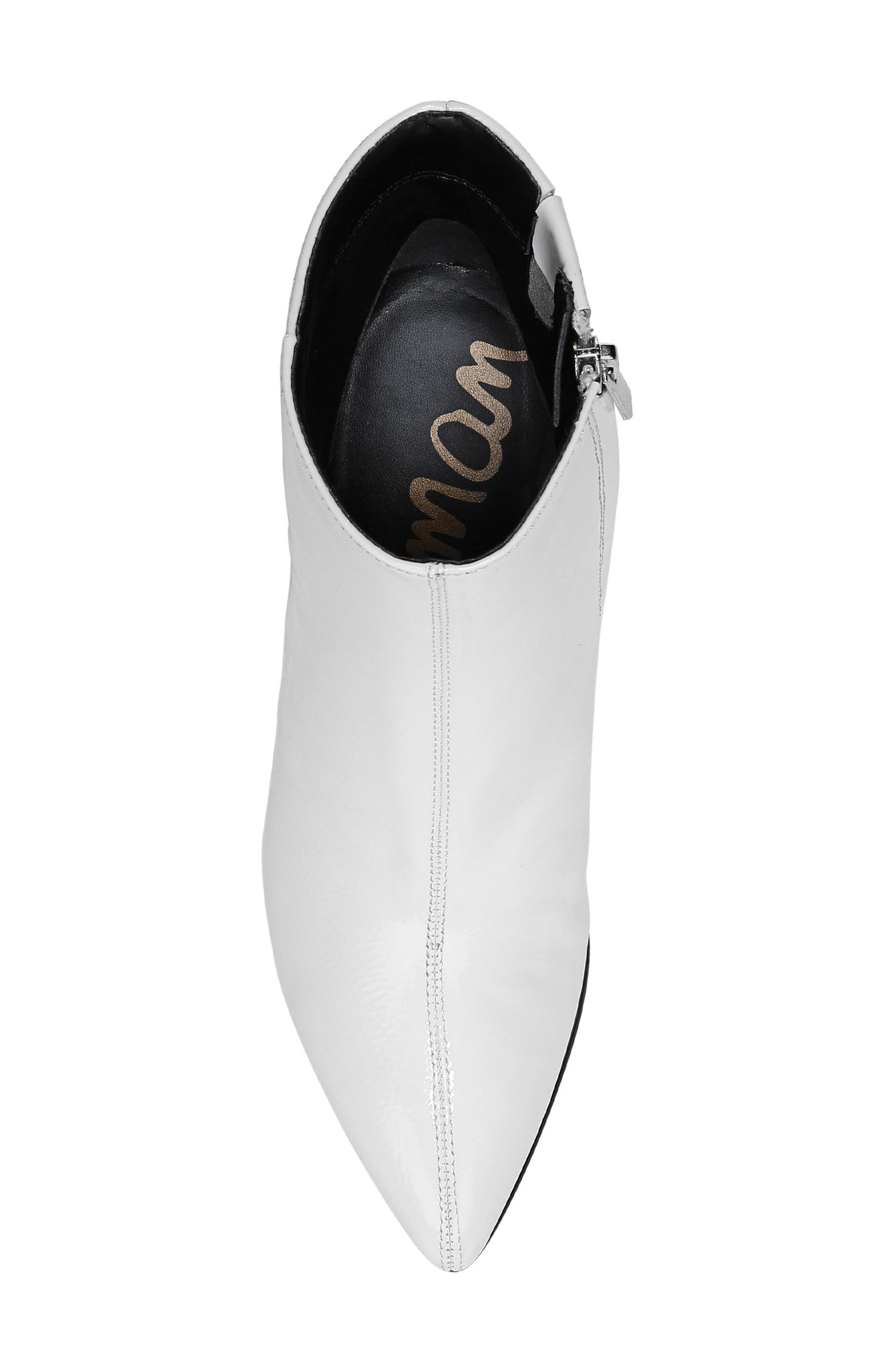 Hilty Genuine Calf Hair Bootie, Alternate, color, BRIGHT WHITE PATENT LEATHER