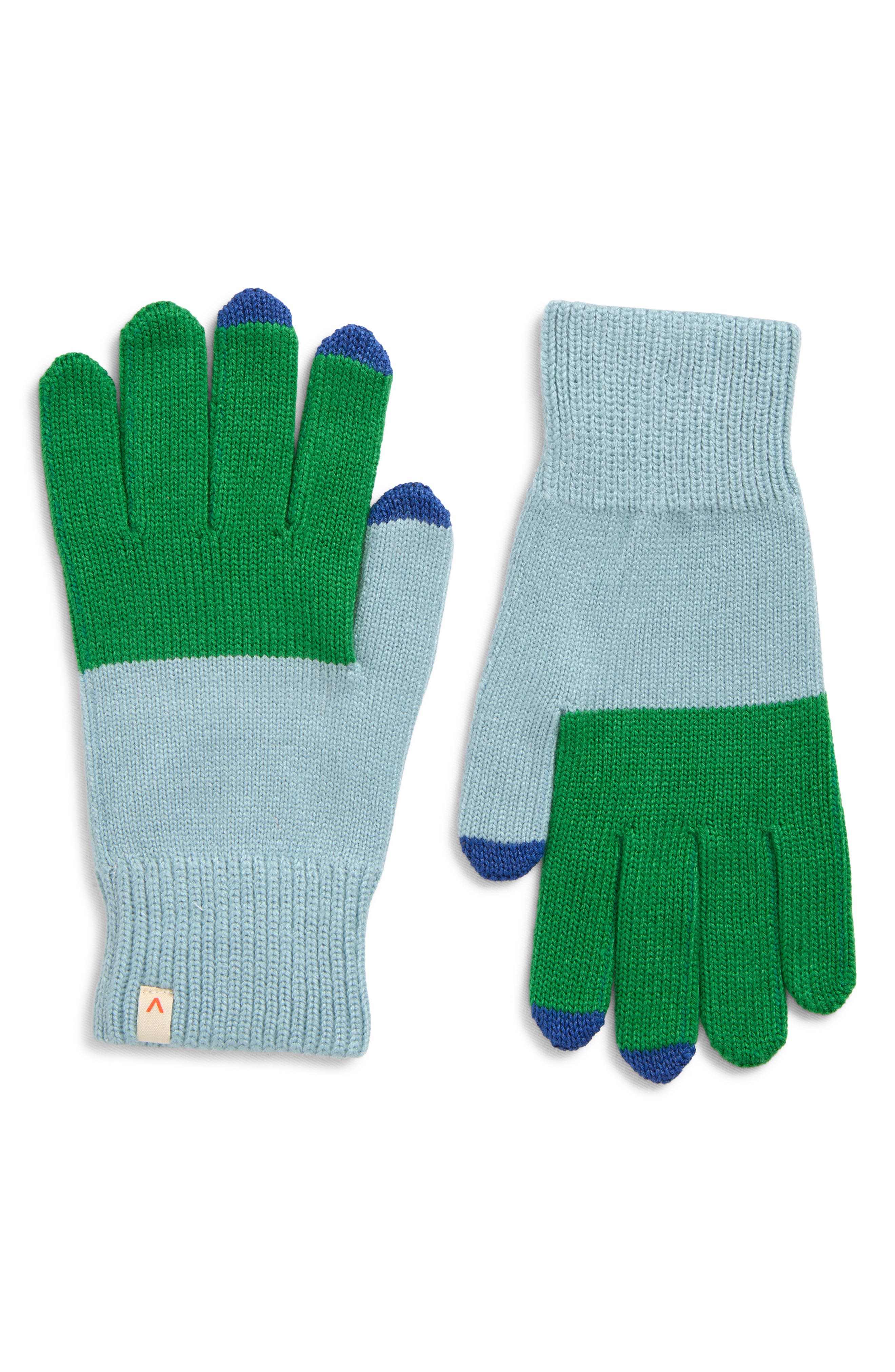verloop Colorblock Touchscreen Gloves in Kelly Stone Blue 