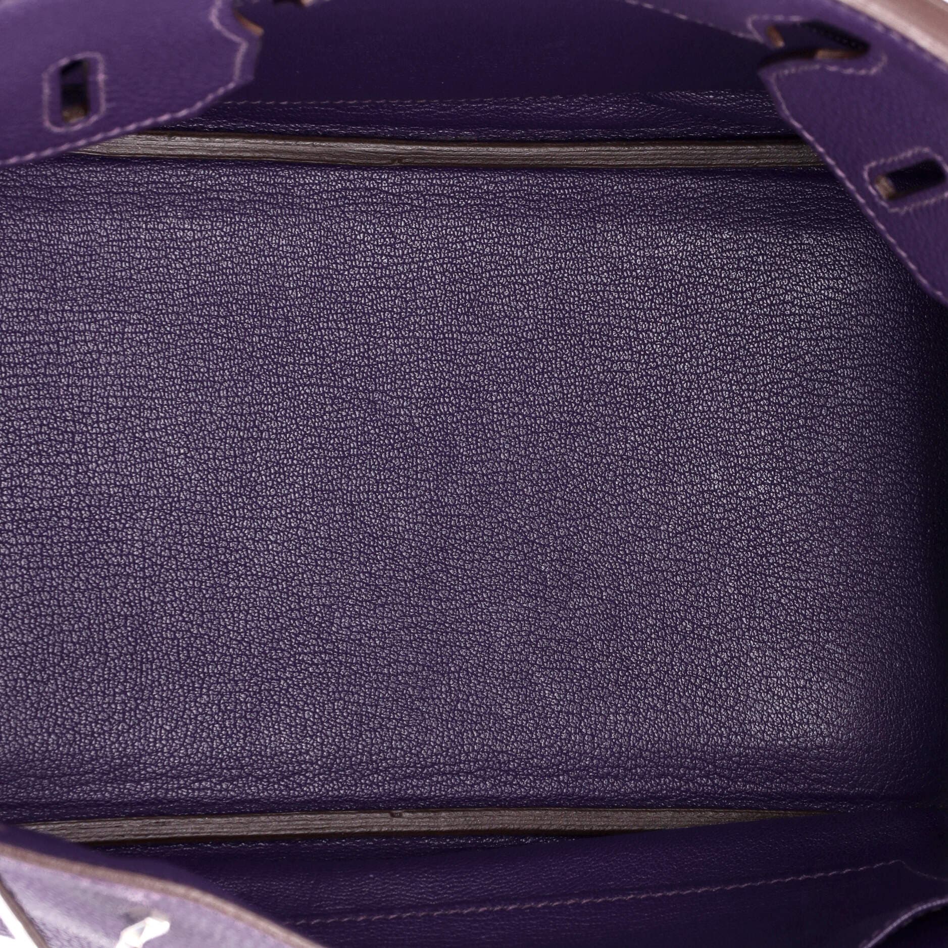 Pre-Owned Hermes Birkin Handbag Purple Togo with Palladium Hardware 30, Alternate, color, 