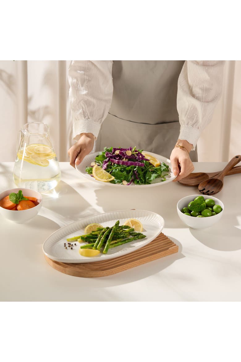 Kook Serving Dishes - Set of 2, Alternate, color, White