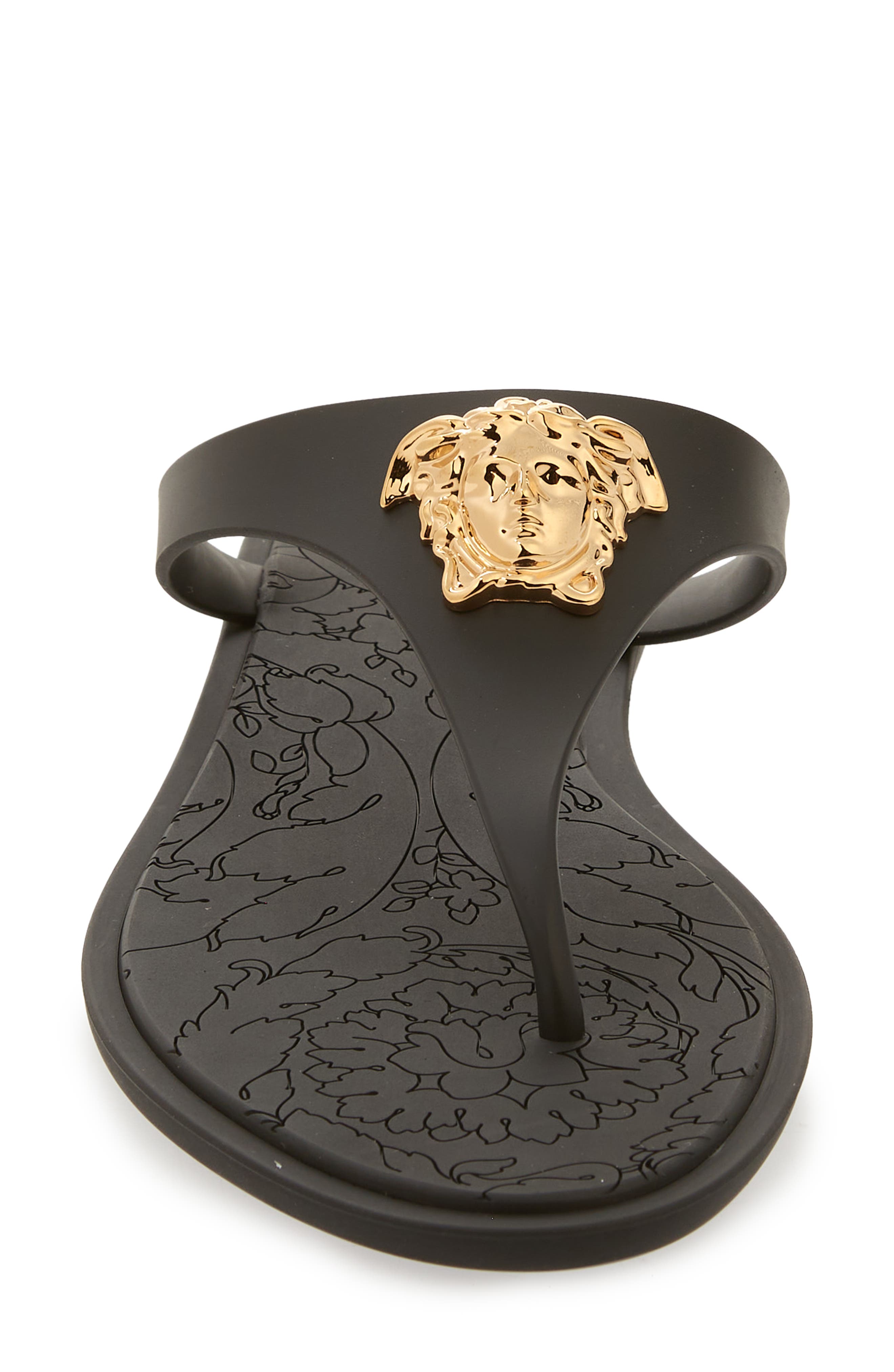 Versace Medusa Flip Flop, Alternate, color, 