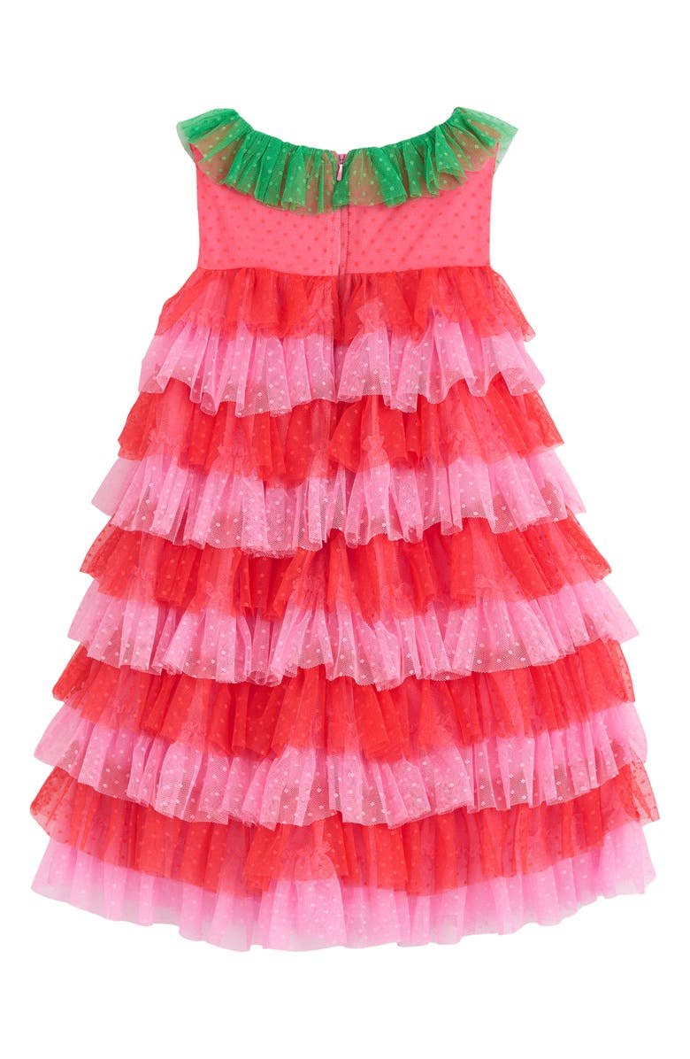 Mini Boden Strawberry Tiered Tulle Dress, Alternate, color, 