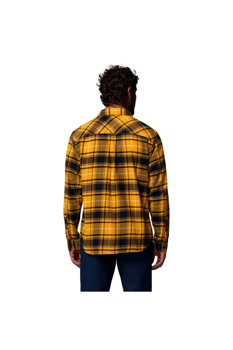 Men's Columbia  Gold Iowa Hawkeyes Flare Gun Omni-Wick Flannel Long Sleeve Button-Up Shirt, Alternate, color, Gold