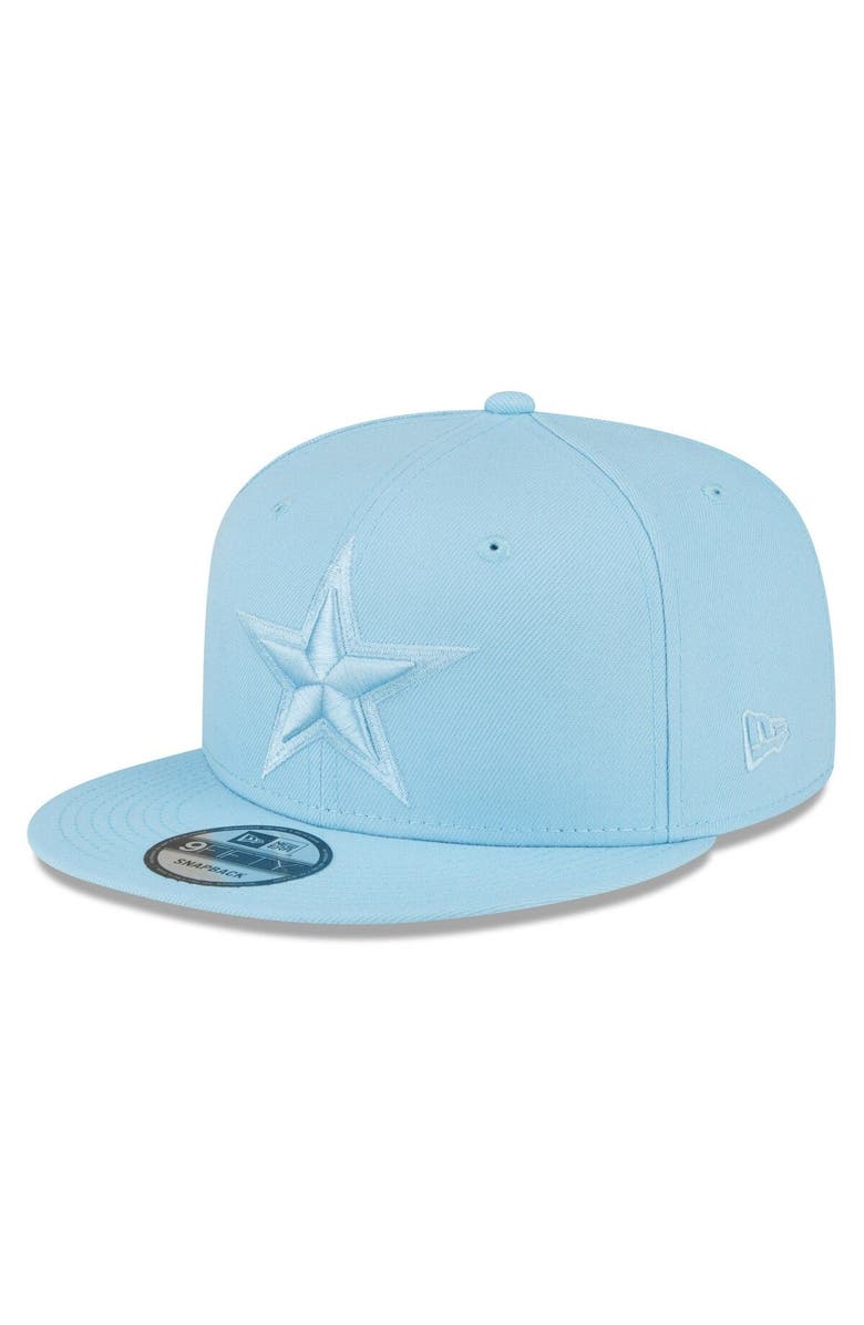 New Era Men's New Era Light Blue Dallas Cowboys Color Pack Brights 9FIFTY Snapback Hat, Main, color, 