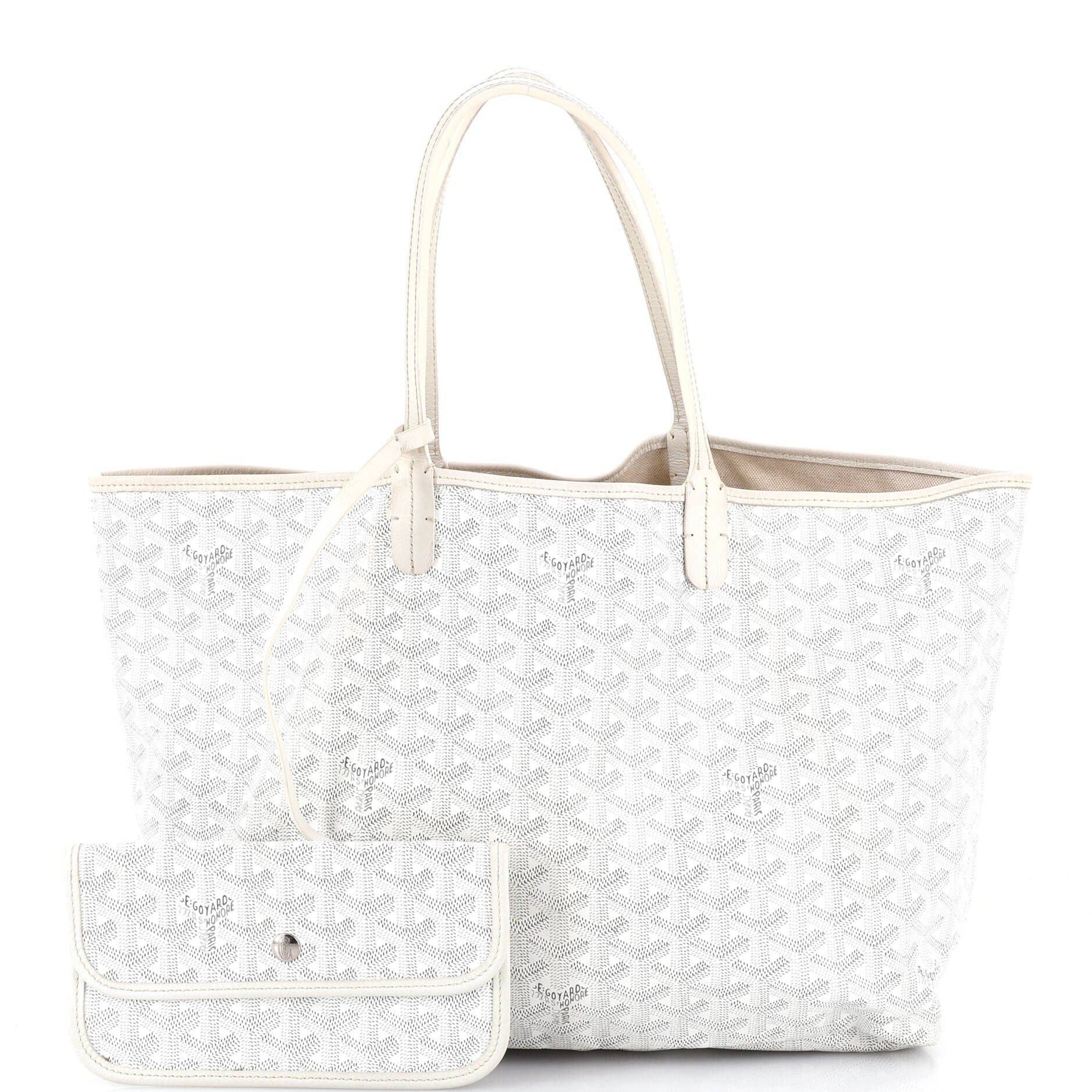 Pre-Owned Goyard Saint Louis Tote Coated Canvas PM, Alternate, color, White