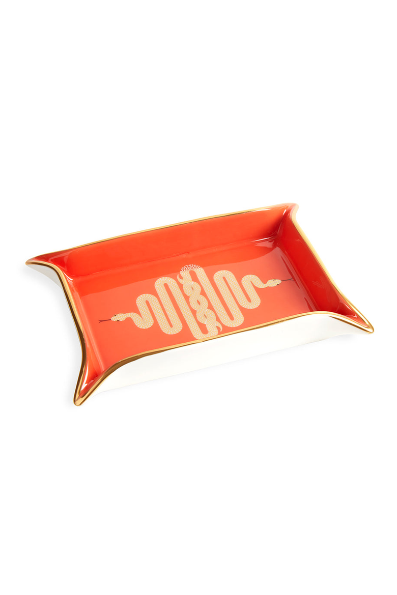 Snake Valet Tray, Alternate, color, Orange / Gold