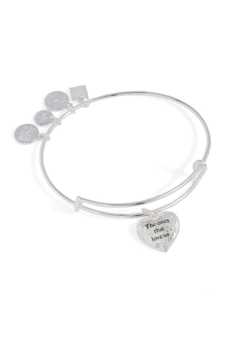 Harry Potter™ The Ones That Love Us Bangle Bracelet, Main, color, Silver