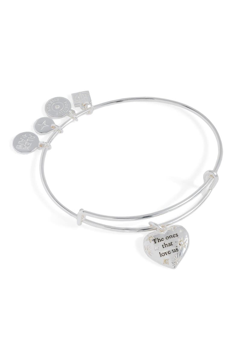 Alex and Ani Harry Potter<sup>™</sup> The Ones That Love Us Bangle Bracelet, Main, color, Silver