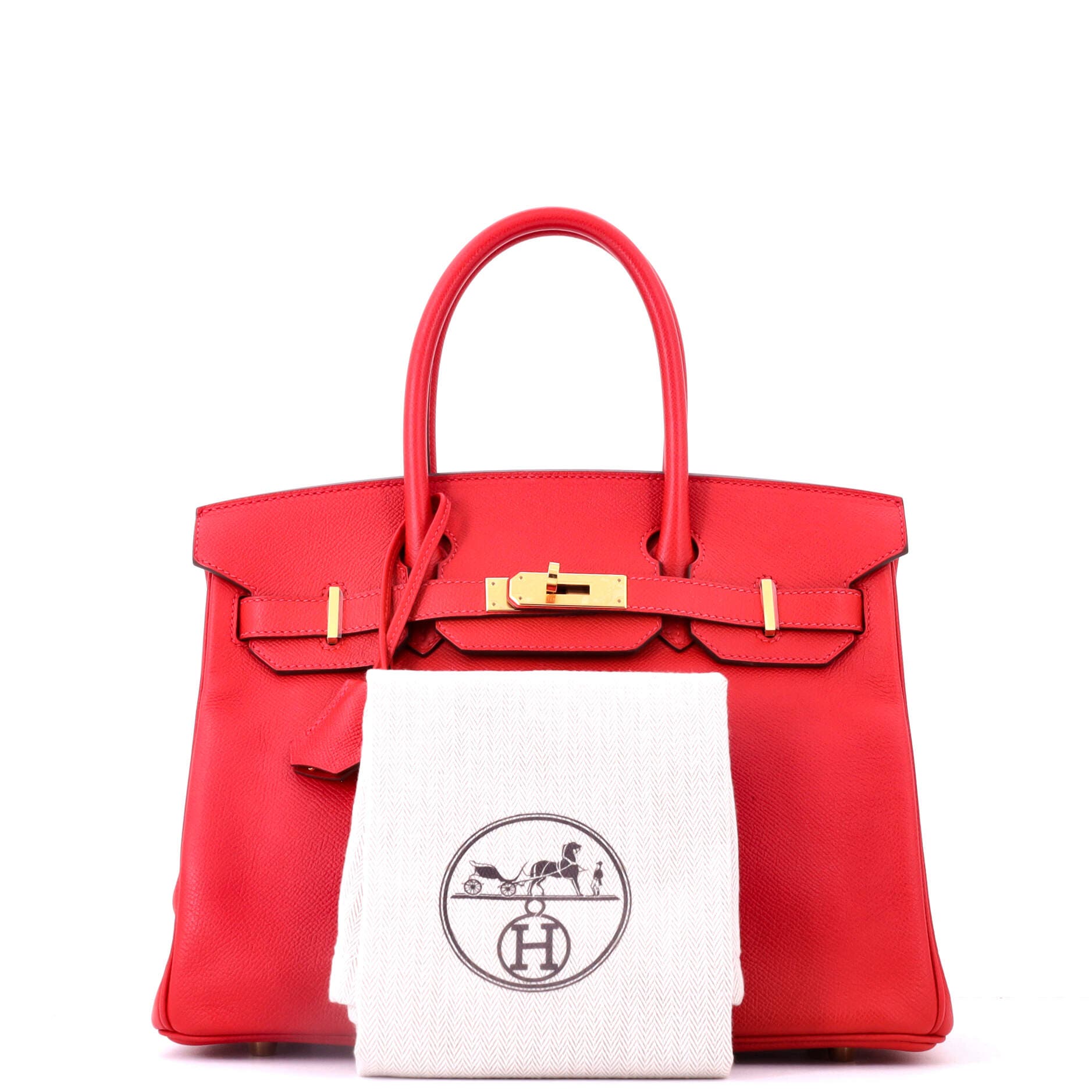 Birkin Handbag Red Epsom with Gold Hardware 30, Alternate, color, Red