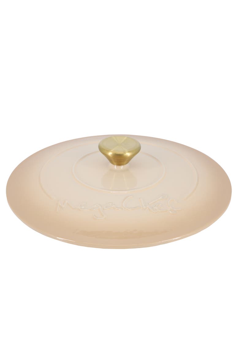 5.3 Quarts Round Enameled Cast Iron Casserole, Alternate, color, Peanut Butter