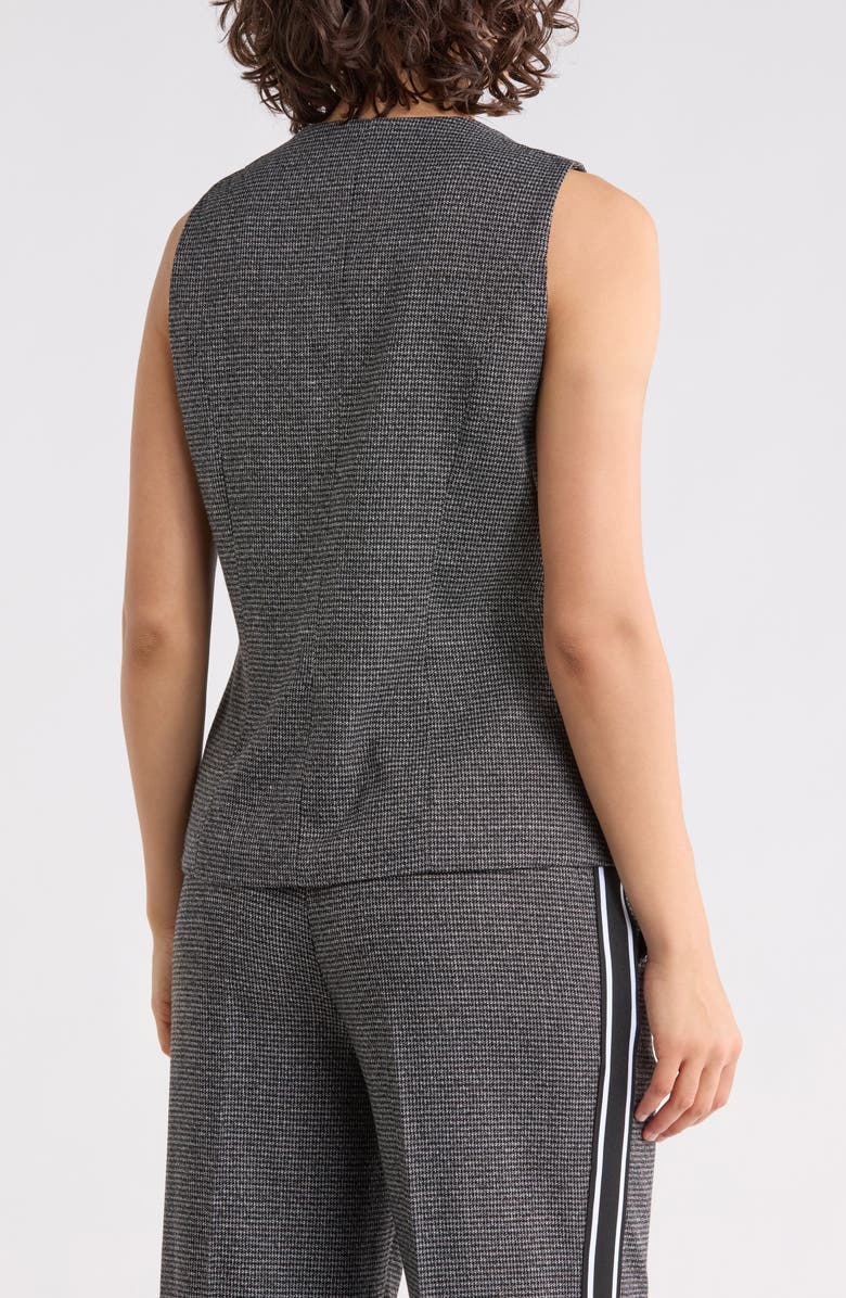 Nicole Miller Ava Houndstooth Vest, Alternate, color, Graphite Grey Lurex
