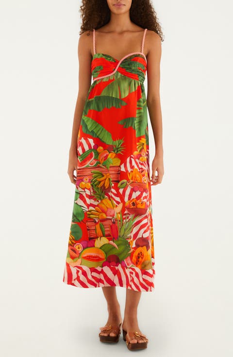Fruit Trolley Midi Dress