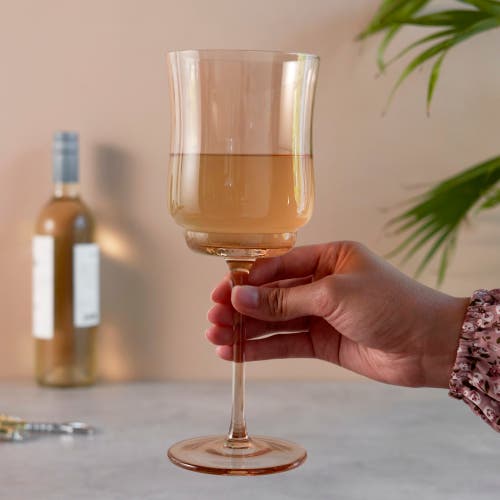 Twine Tulip Stemmed Wine Glasses In Brown