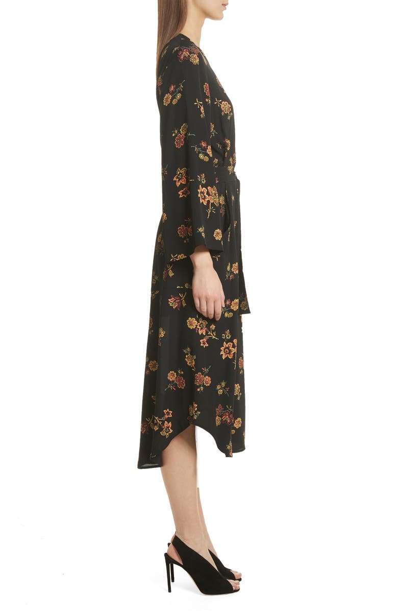 A.L.C. Wilma Silk Wrap Dress, Alternate, color, 
