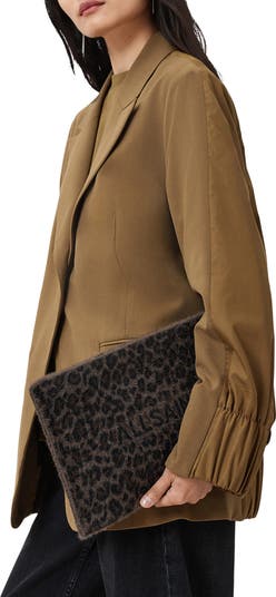 Izzy Leopard Faux Fur Clutch