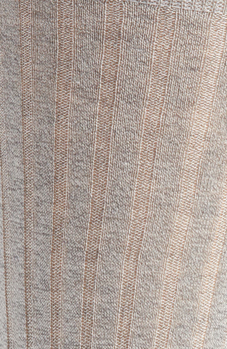 Canali Ribbed Cotton Dress Socks, Alternate, color, Grey