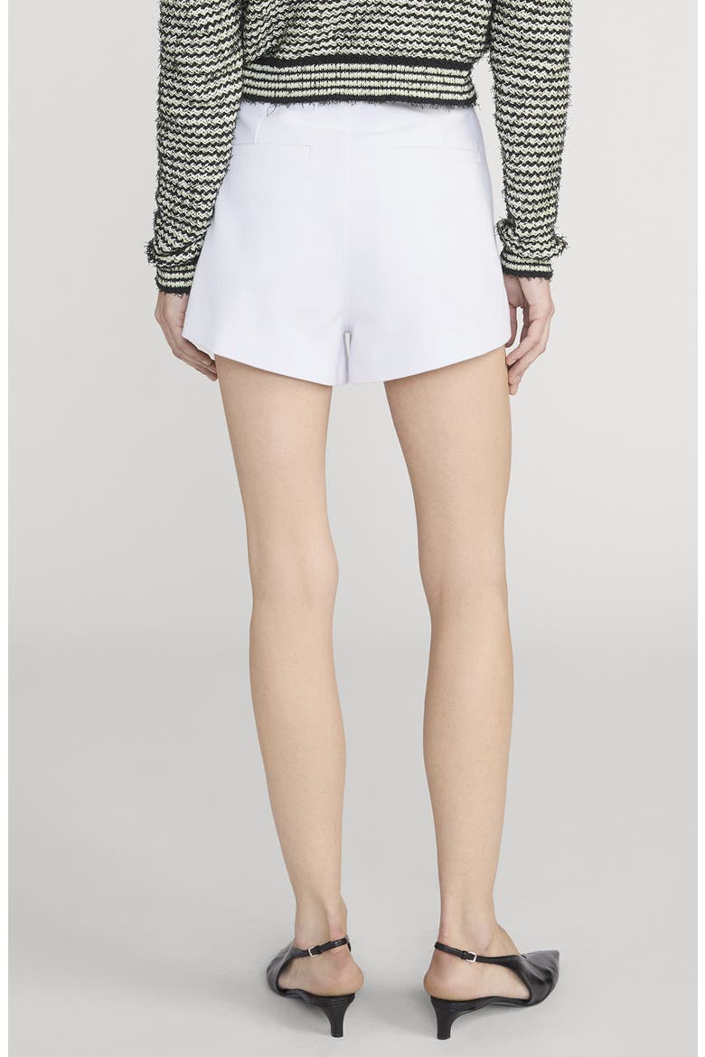 The Structural Pleated High Waist Shorts, Alternate, color, WHITE