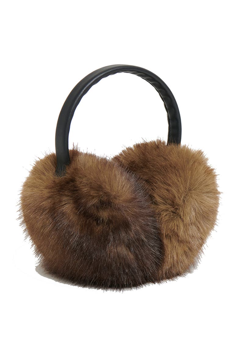 Esme Faux Mink Earmuffs, Main, color, MINK