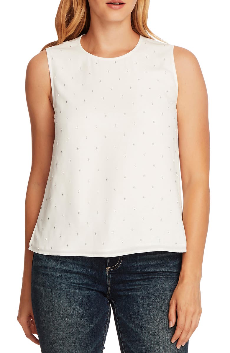 Vince Camuto Embellished Sleeveless Blouse, Main, color,