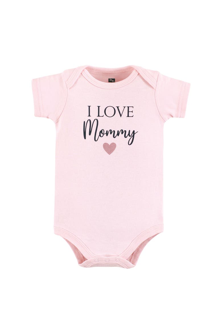 Cotton Bodysuits 5-Pack, Alternate, color, Girl Mommy Pink Navy 5Pk