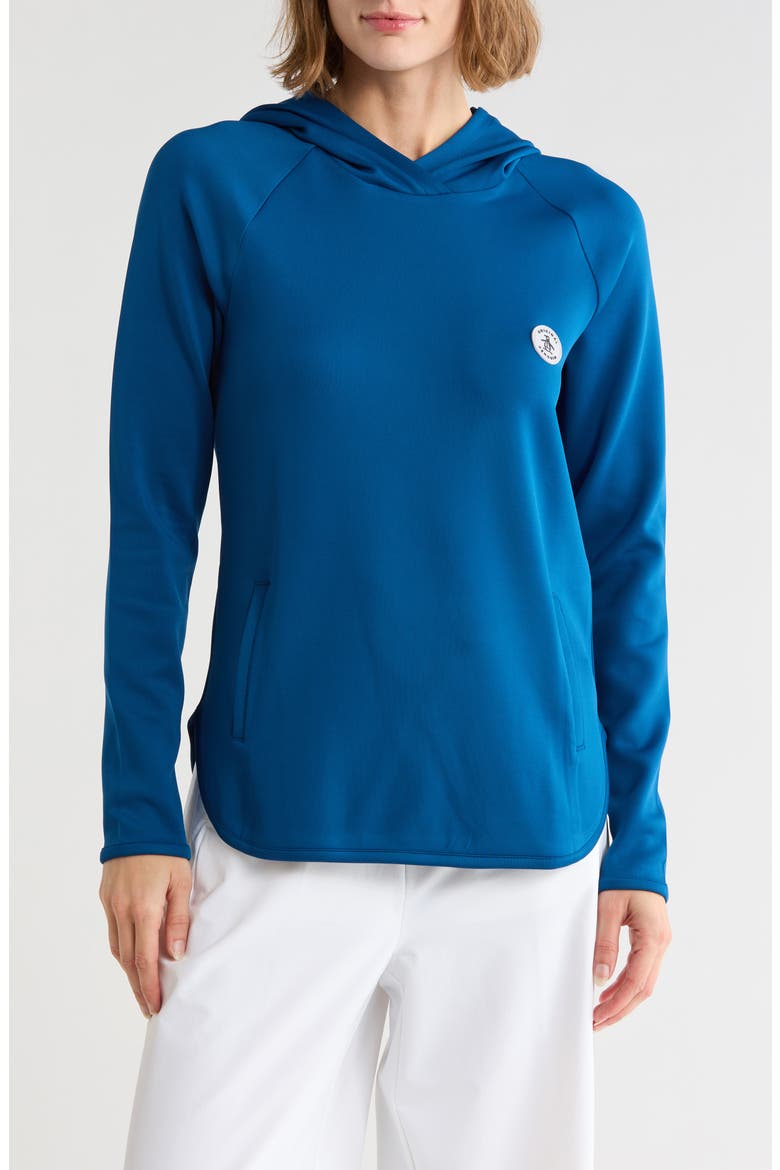 Rounded Hem Hoodie, Main, color, BLUEBERRY PANCAKE