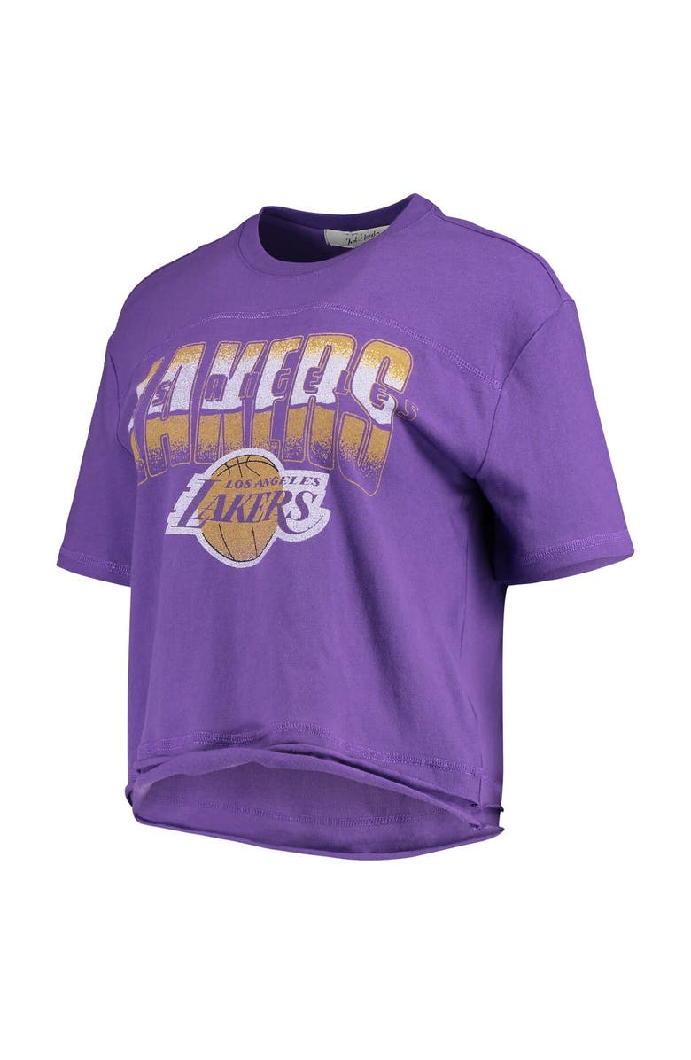 Junk Food Women's Junk Food Purple Los Angeles Lakers Gradient Crop Top, Alternate, color, 