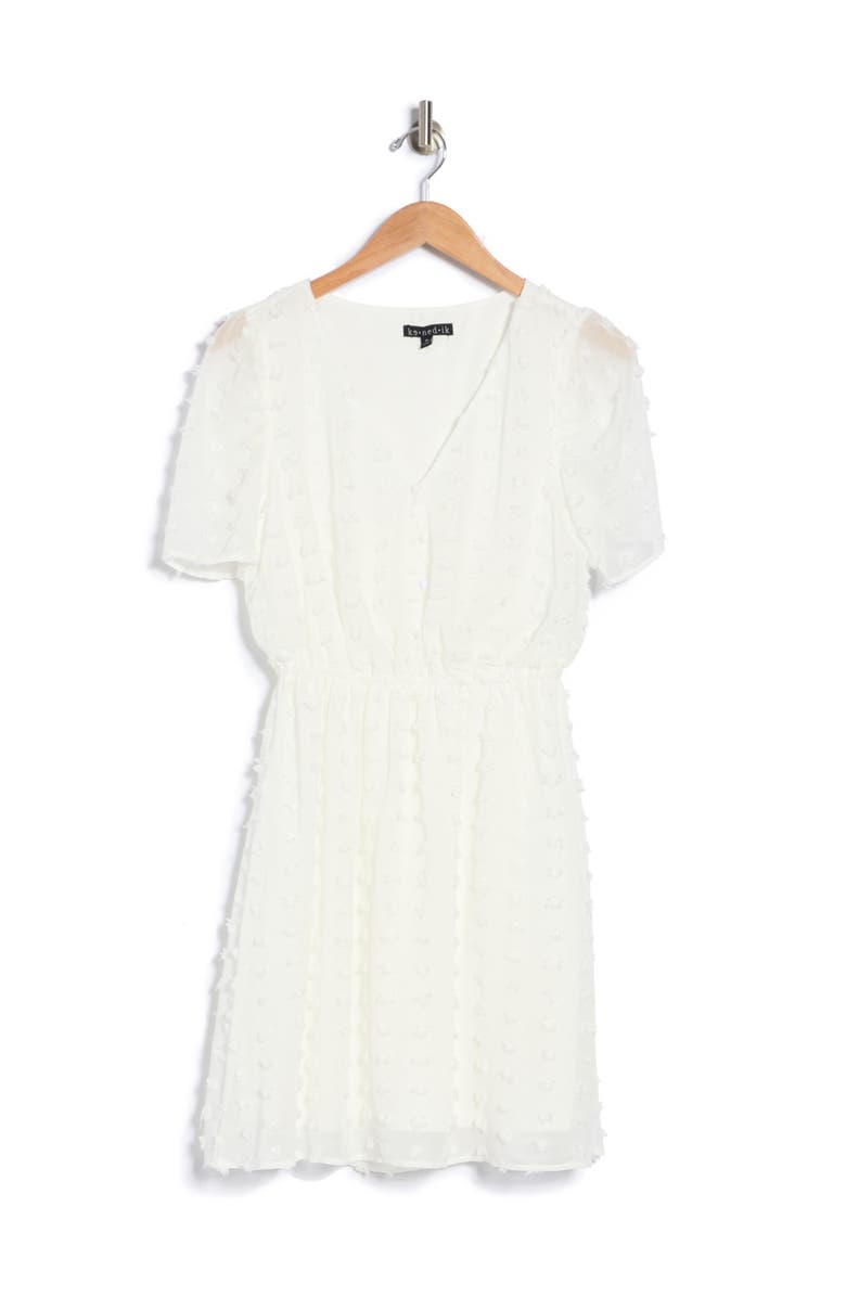 KENEDIK Clip Dot Short Sleeve Dress, Alternate, color, 