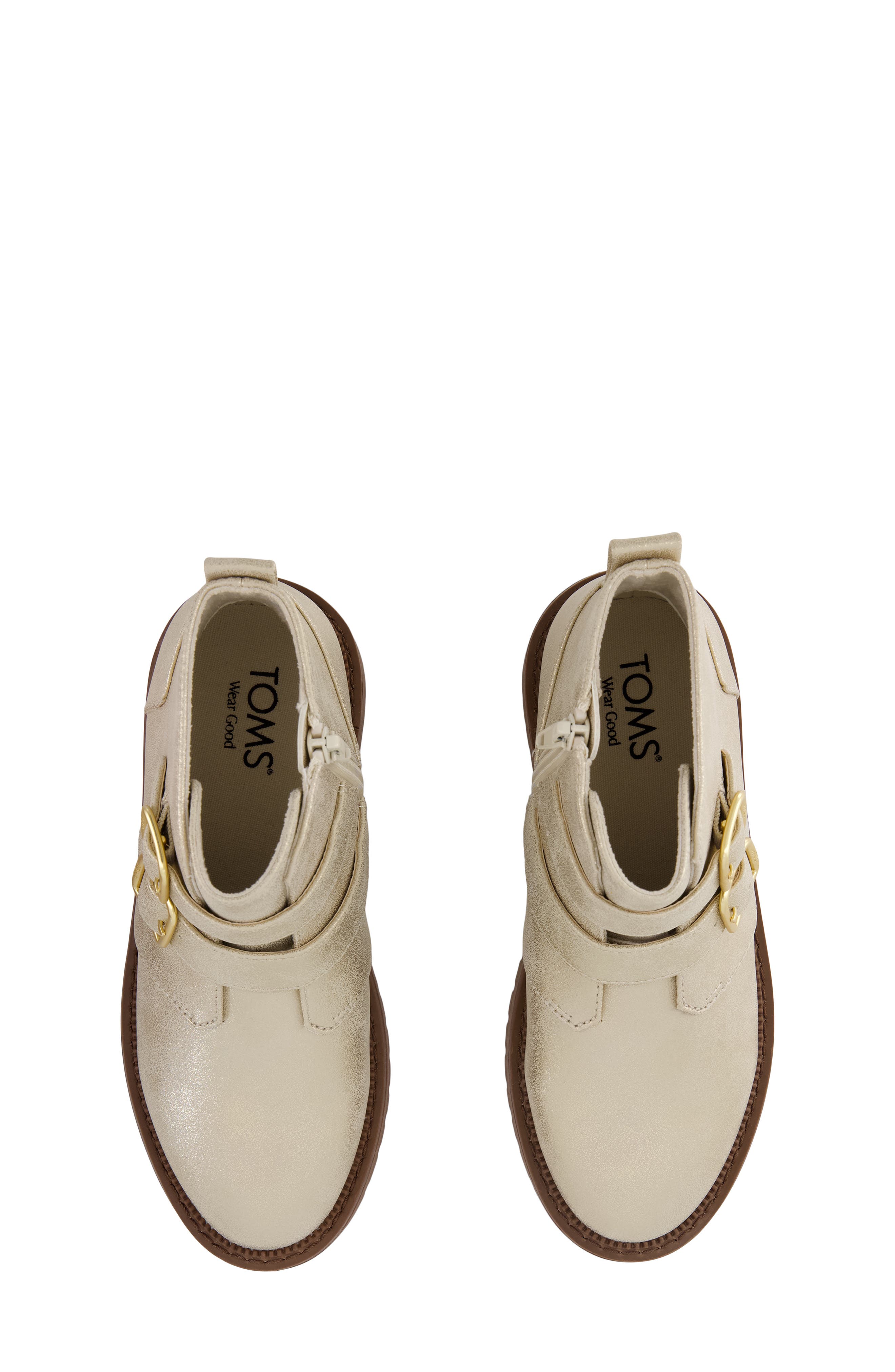 Kids' Simone Faux Leather Bootie, Alternate, color, GOLD