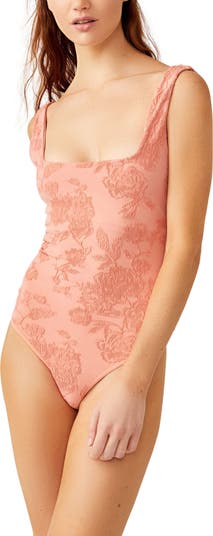 Wolford X Etro Metallic Jacquard Bodysuit in Black & Silver