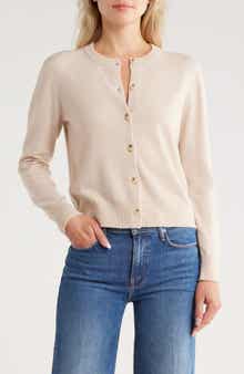 Vince Crewneck Wool Blend Cardigan