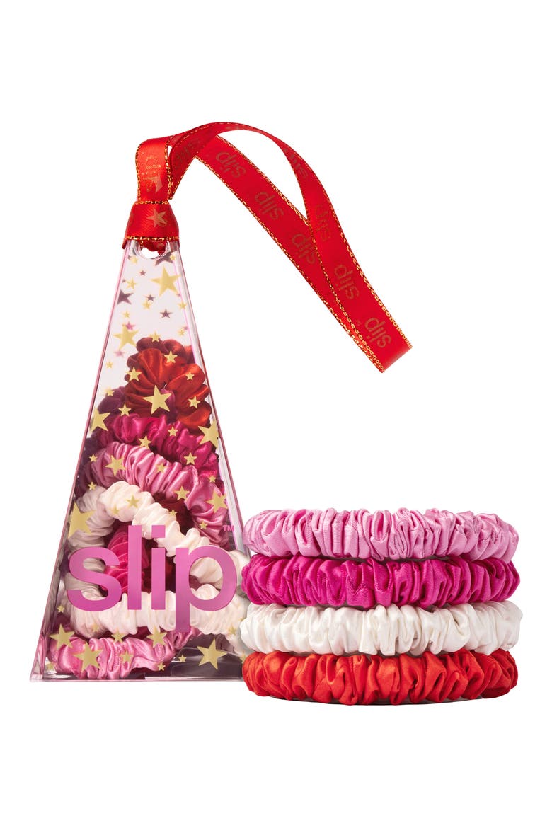 4-Pack Pure Silk Skinny Scrunchies Ornament (Limited Edition), Alternate, color, AGGIE