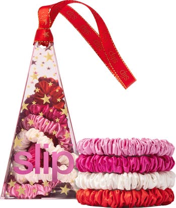 4-Pack Pure Silk Skinny Scrunchies Ornament