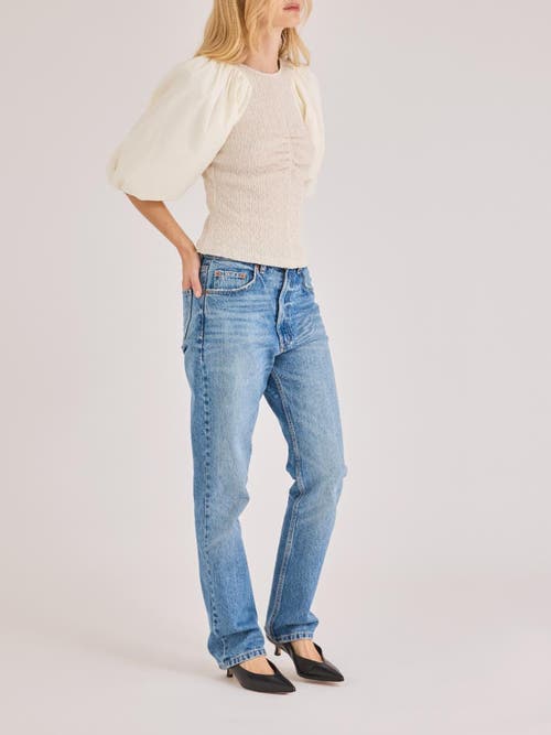 Rebecca Taylor Textured Blouse In Cream