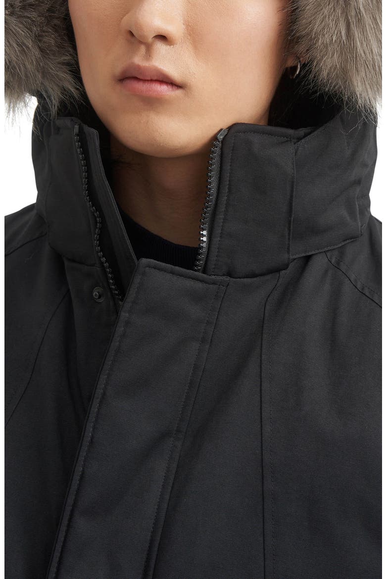 Nick III Water Resistant Faux Fur Trim Parka, Alternate, color, BLACK/SILVER