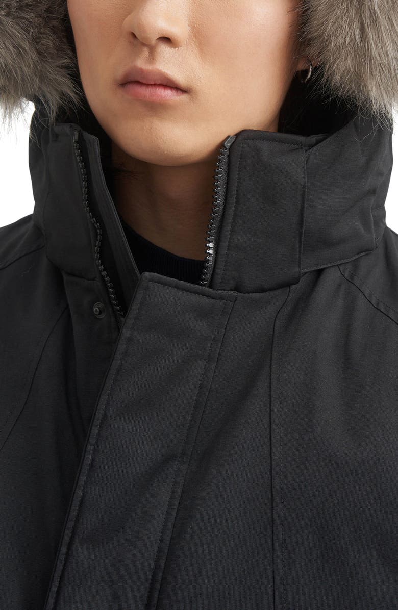 TOBOGGAN CANADA Nick III Water Resistant Faux Fur Trim Parka, Alternate, color, Black/Silver