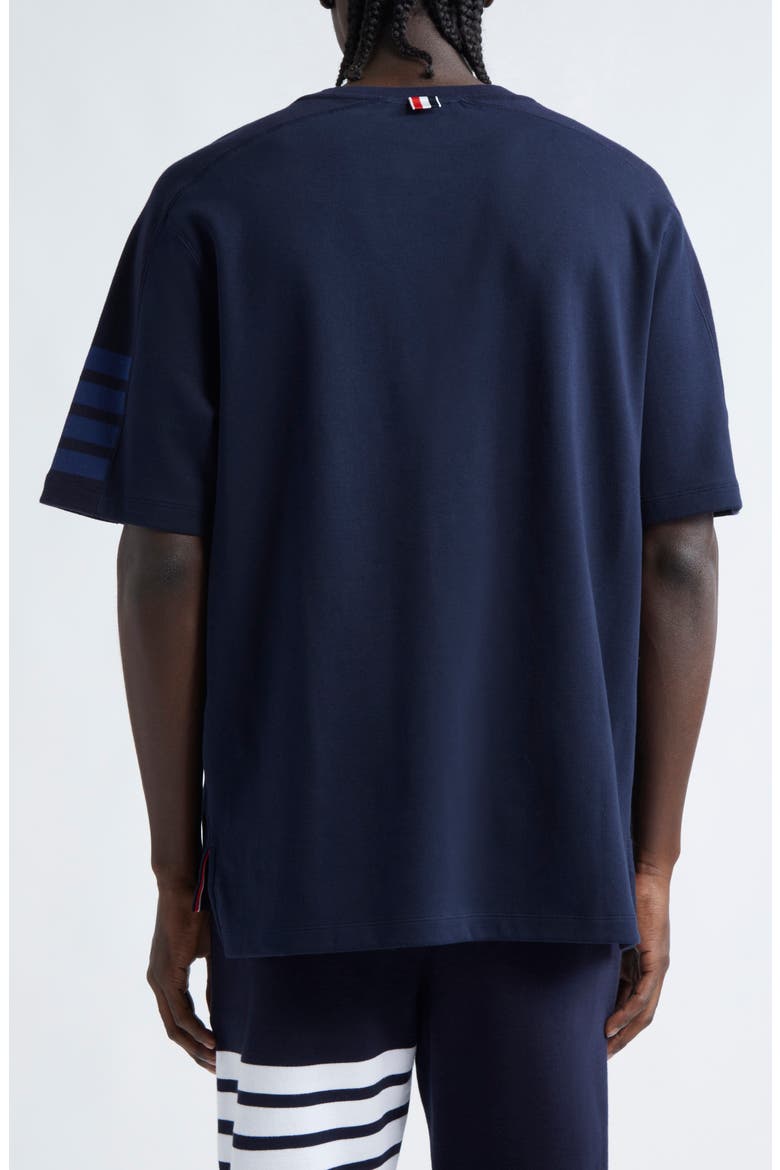 4-Bar Milano Cotton T-Shirt, Alternate, color, NAVY