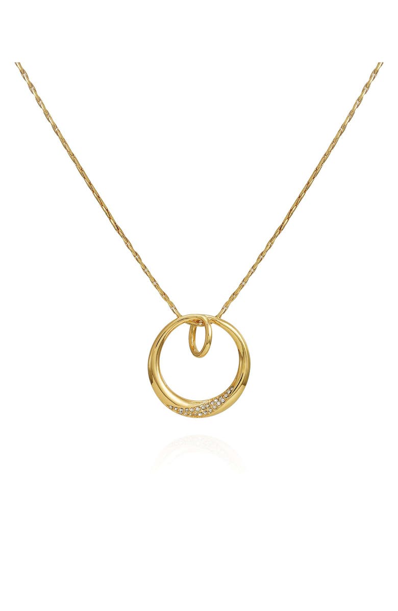 Vince Camuto Interlocking Circle Pendant Necklace, Main, color, 14K Gold Plated