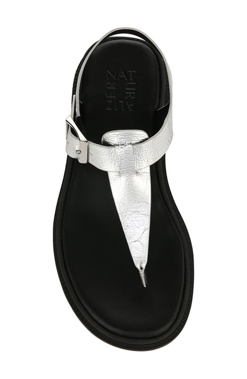 Naturalizer Alyssa T-strap Platform Sandal In Silver