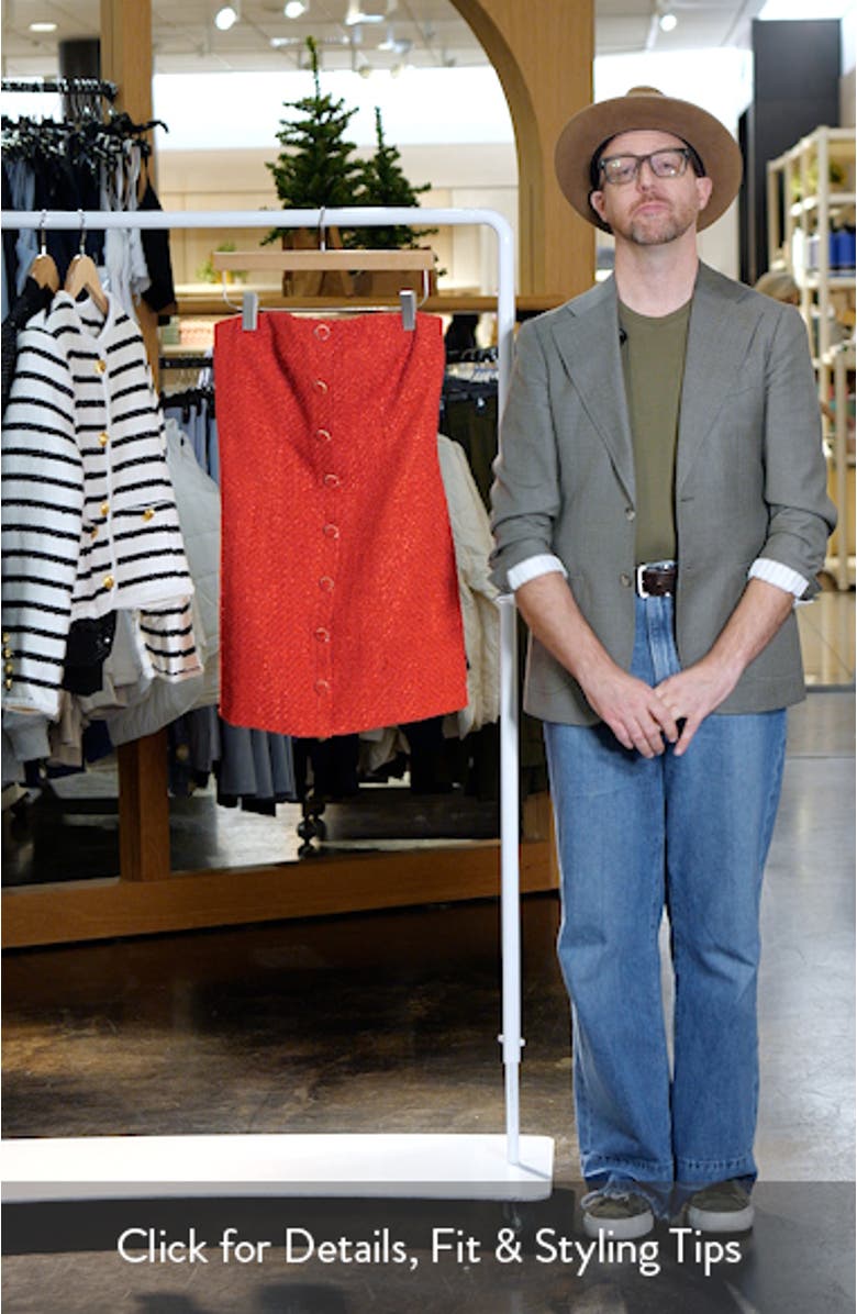 Strapless Tweed Sheath Minidress, sales video thumbnail