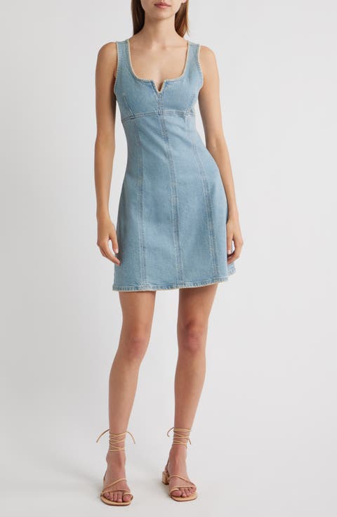 ★E.B.M★ Sleeveless denim long one piece EMP3DOP010 Topshop Sleeveless Denim Maxi Dress | Nordstrom