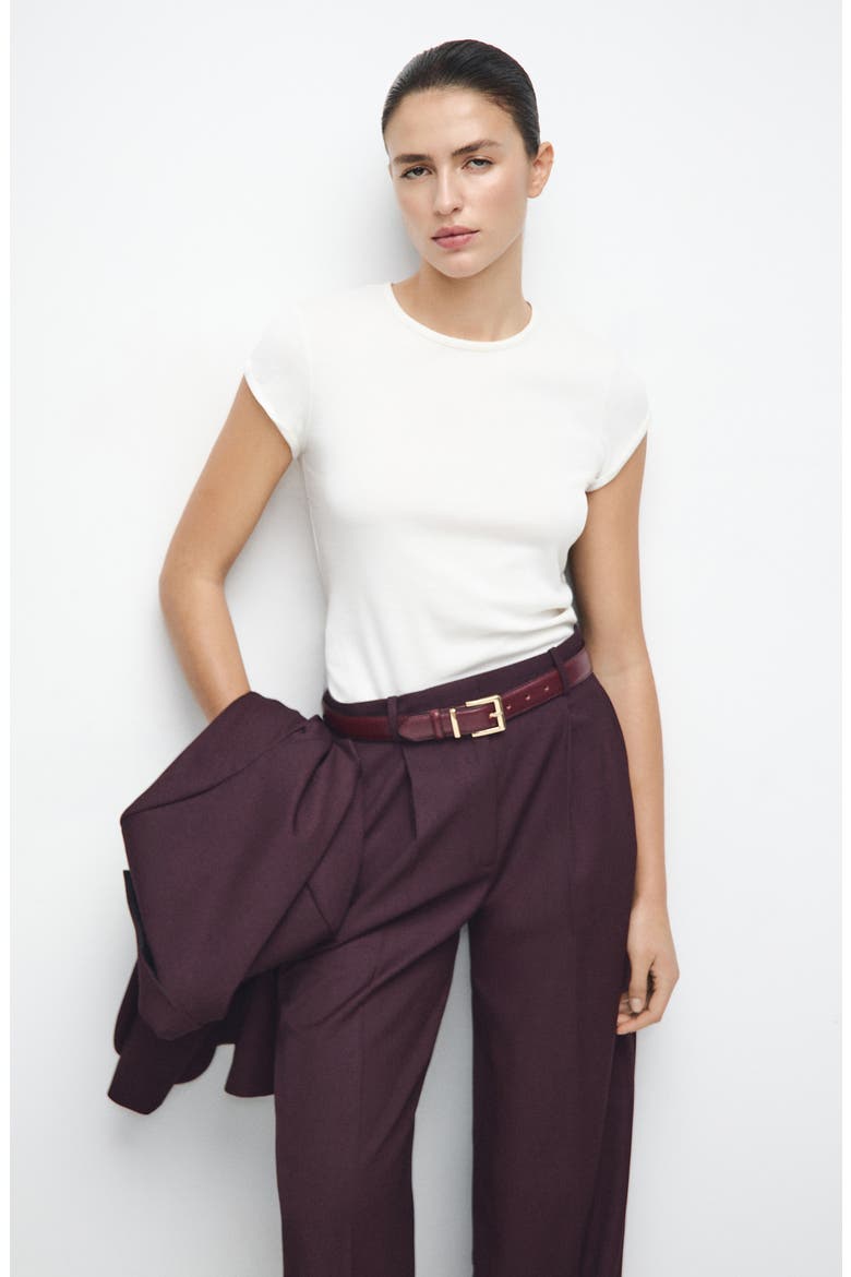 Hidra Seamed Wide Leg Pants, Alternate, color, WINE