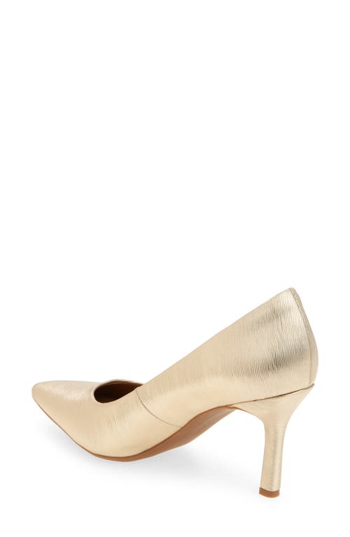 Nordstrom Rack Paige Faux Leather Pump In Gold Metallic