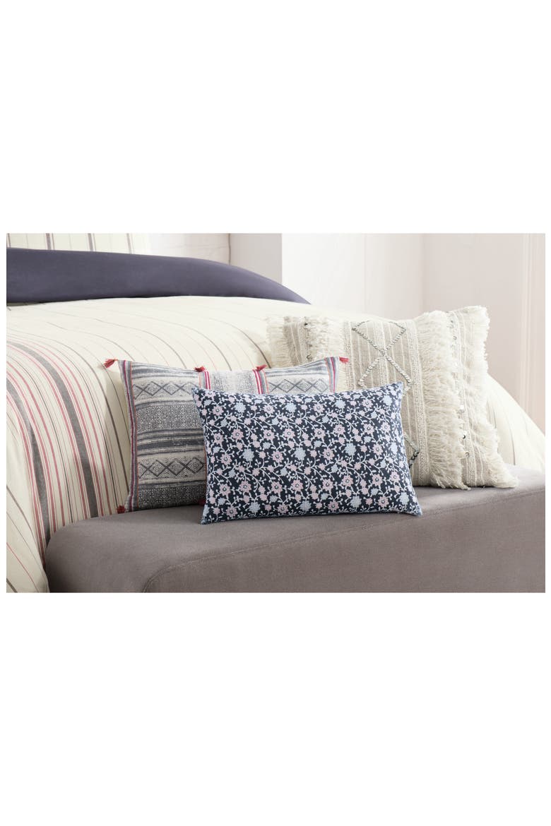 Mixed Stripe Accent Pillow, Alternate, color, GREY/ MULTI