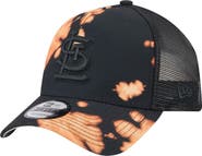 New Era Men's New Era  Black St. Louis Cardinals Bleached A-Frame 9FORTY Adjustable Hat