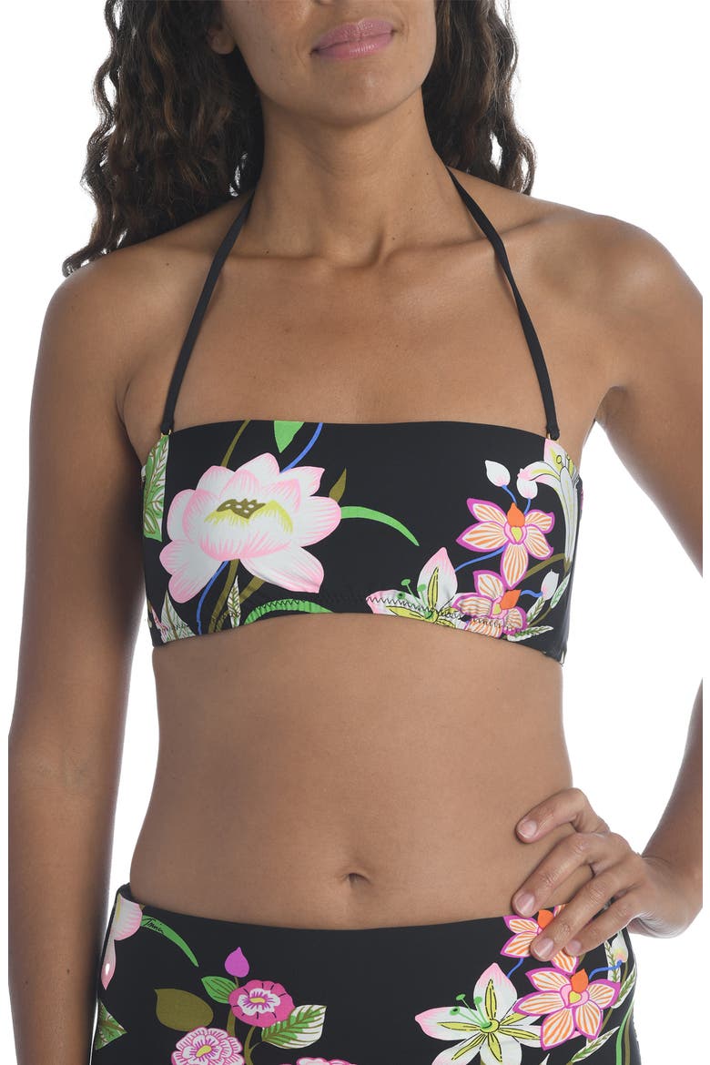 Moonlit Lotus Bandeau Bikini Top, Main, color, MULTI