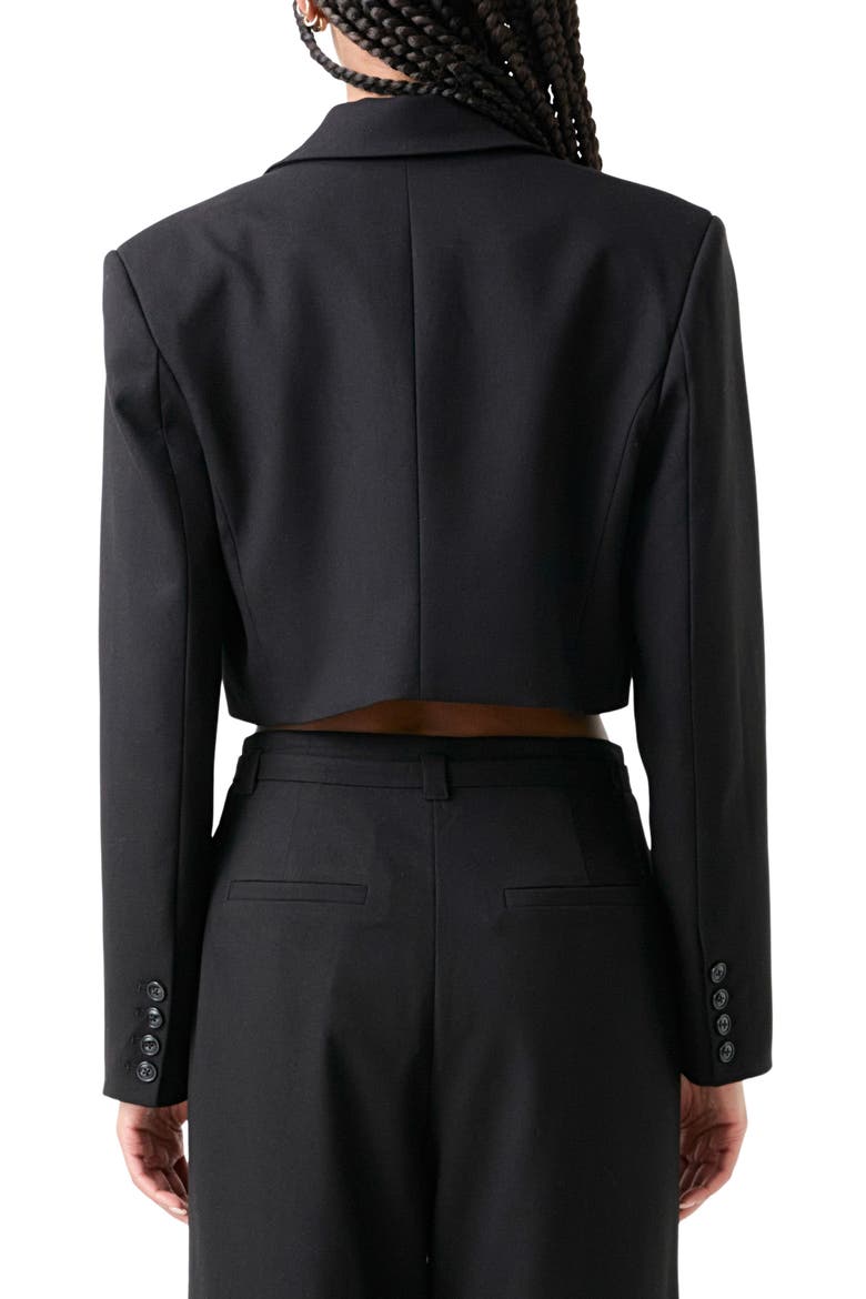 Oversize Crop Blazer, Alternate, color, BLACK