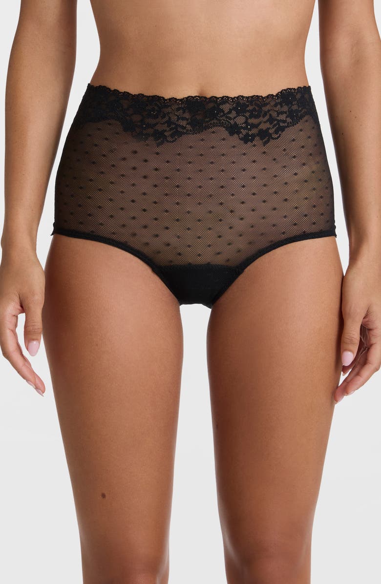 Commando Double Take High Waist Briefs, Main, color, Black