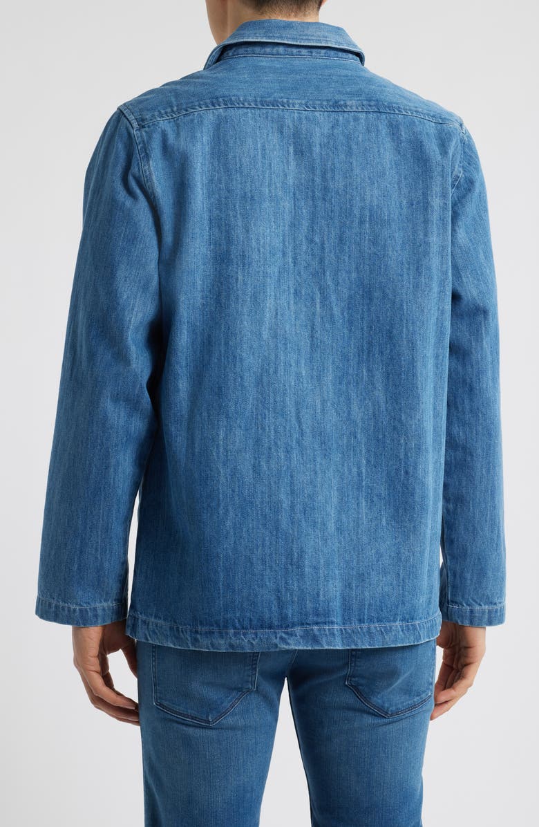 ALEX CRANE Kite Organic Cotton Denim Jacket, Alternate, color, Ocean