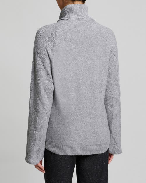 Santorelli Women's Mohair-blend Turtleneck Sweater In Grey